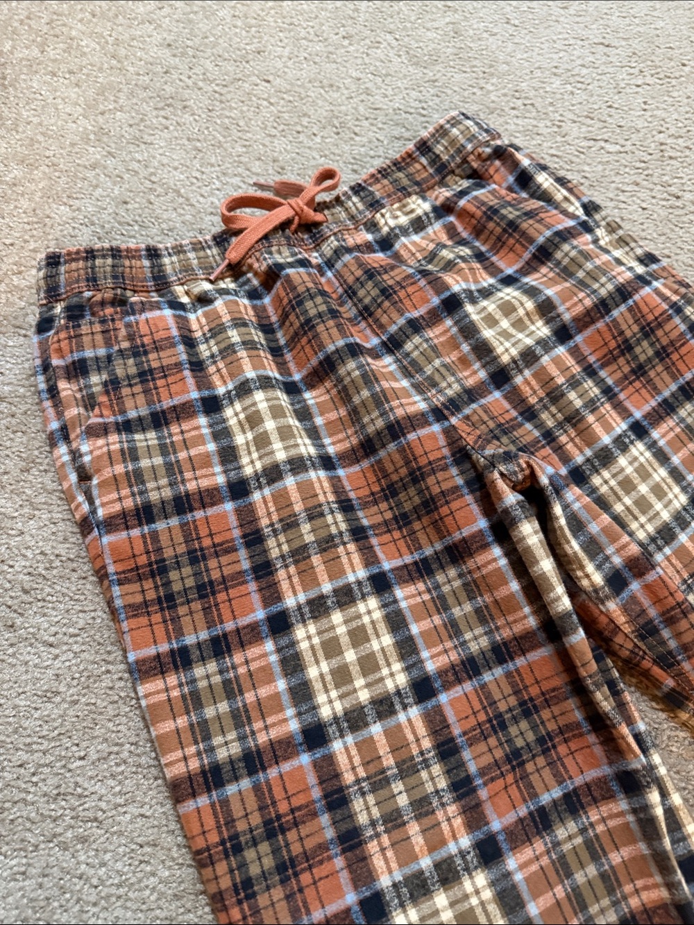 Vans Plaid Trouser  Pants - Orange, Brown & Black size Xtra Large